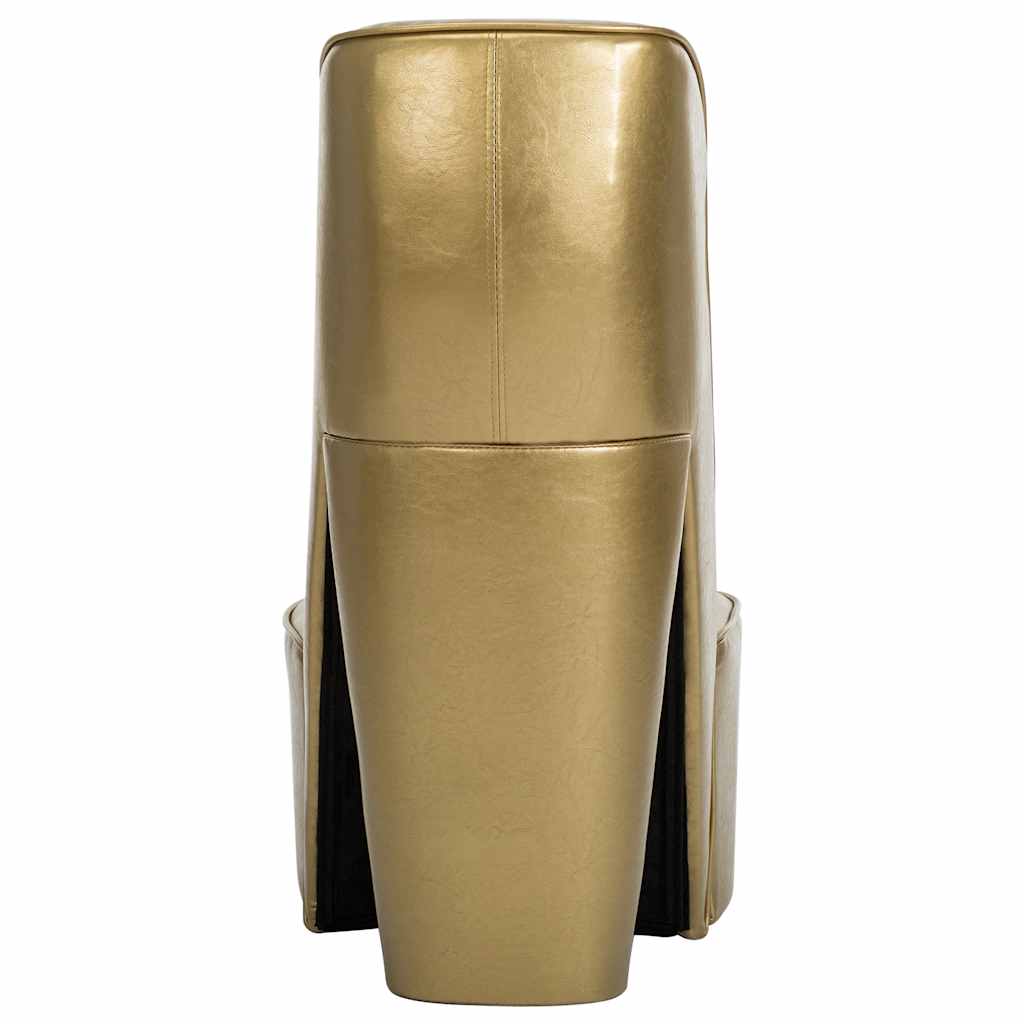 Poltrona a Forma di Scarpa con Tacco in Similpelle Oro