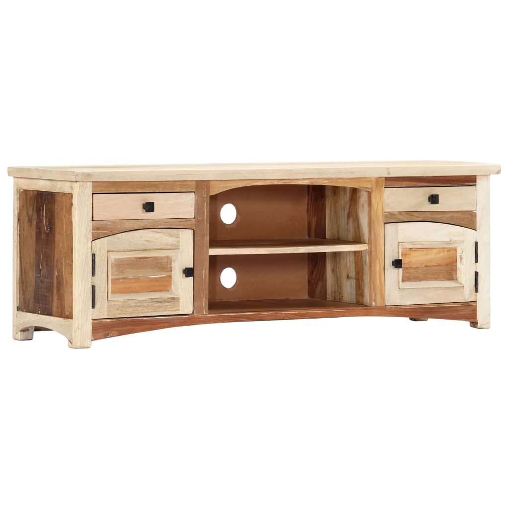 Mobile Porta TV 120x30x40 cm in Legno Massello di Recupero