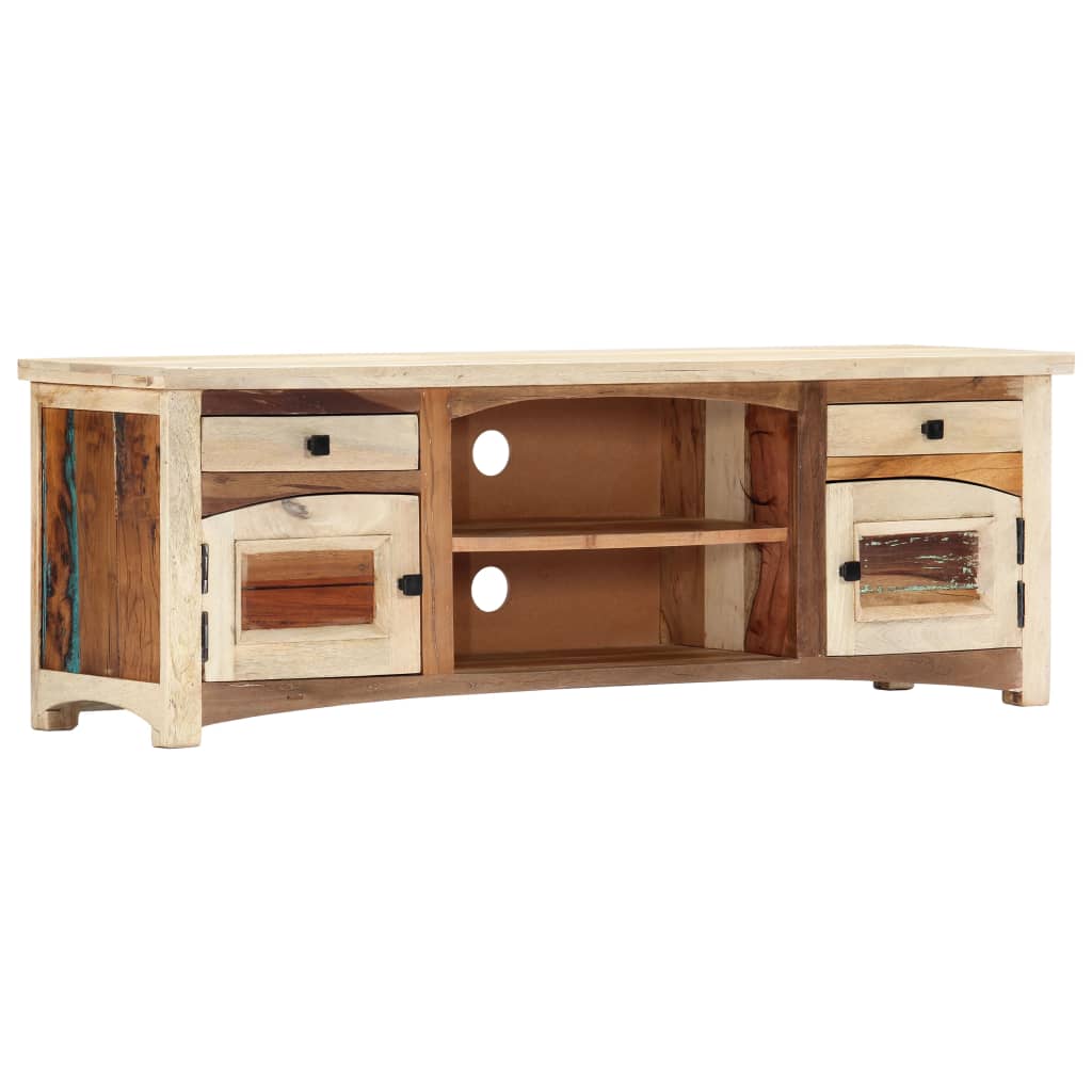 Mobile Porta TV 120x30x40 cm in Legno Massello di Recupero