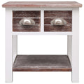 Tavolino Laterale Marrone 40x40x40 cm in Legno di Paulownia