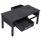 Tavolino da Salotto Nero 100x50x45 cm in Legno