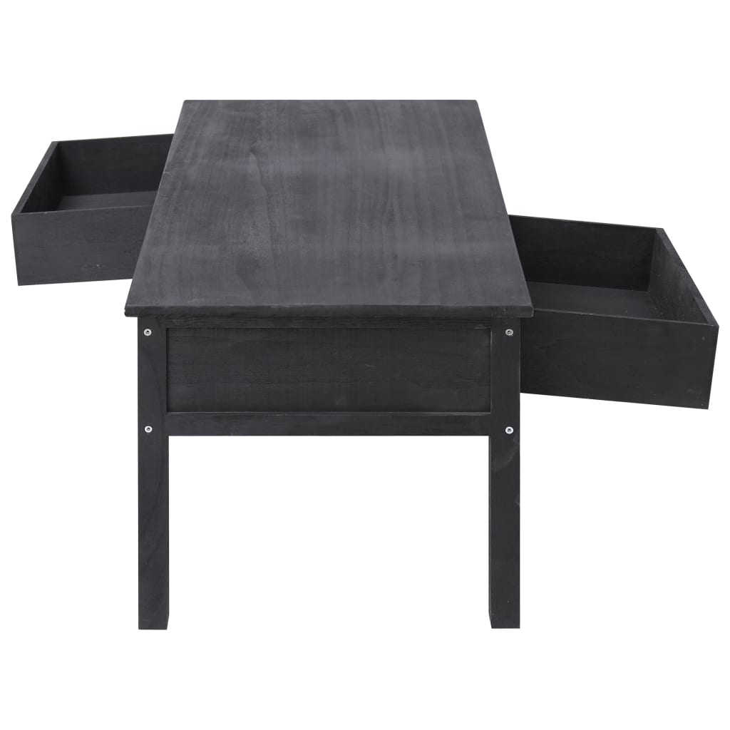 Tavolino da Salotto Nero 100x50x45 cm in Legno