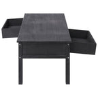 Tavolino da Salotto Nero 100x50x45 cm in Legno
