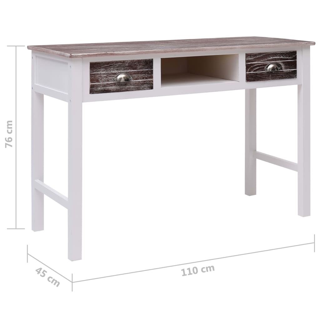 Scrivania Marrone 110x45x76 cm in Legno