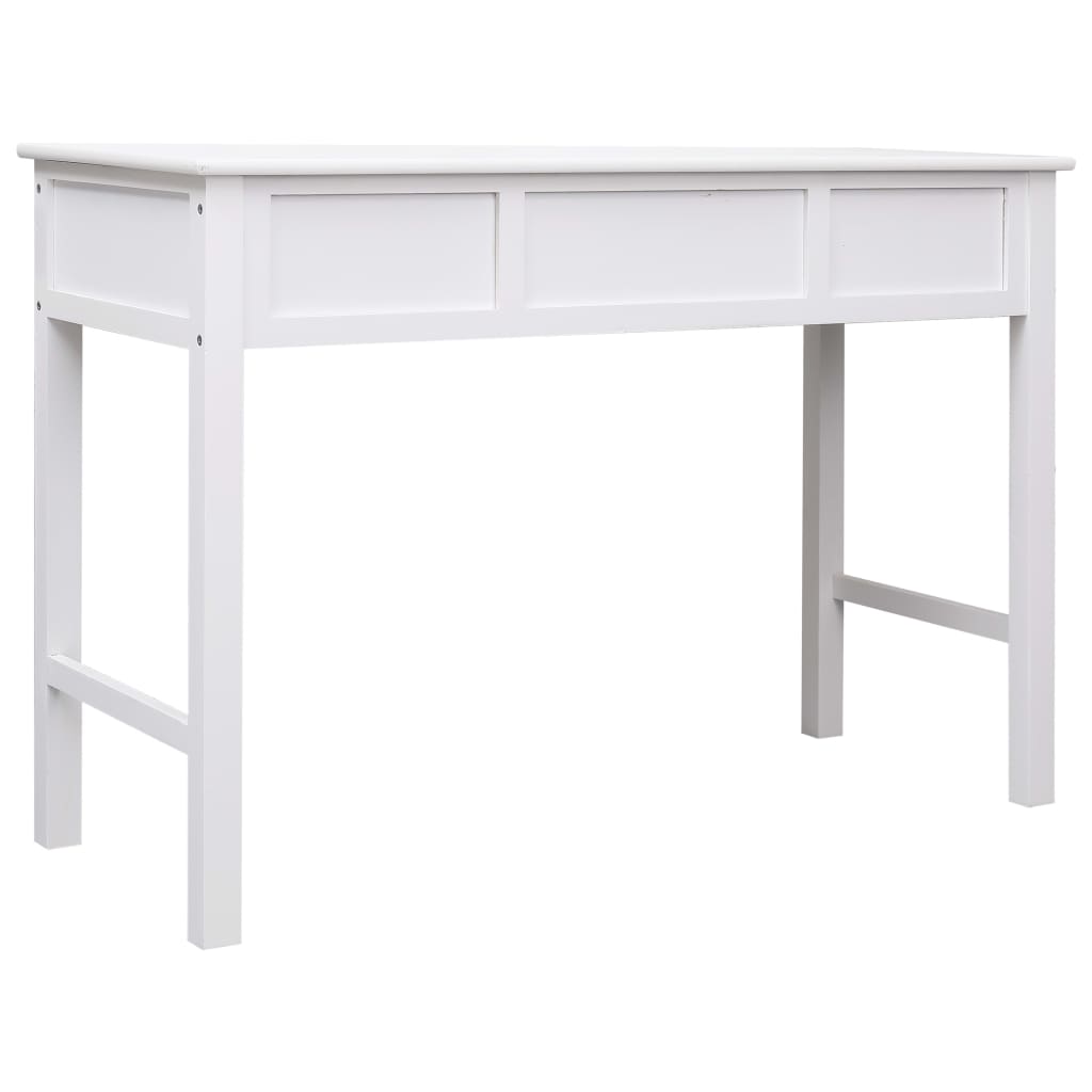 Scrivania Bianca 110x45x76 cm in Legno