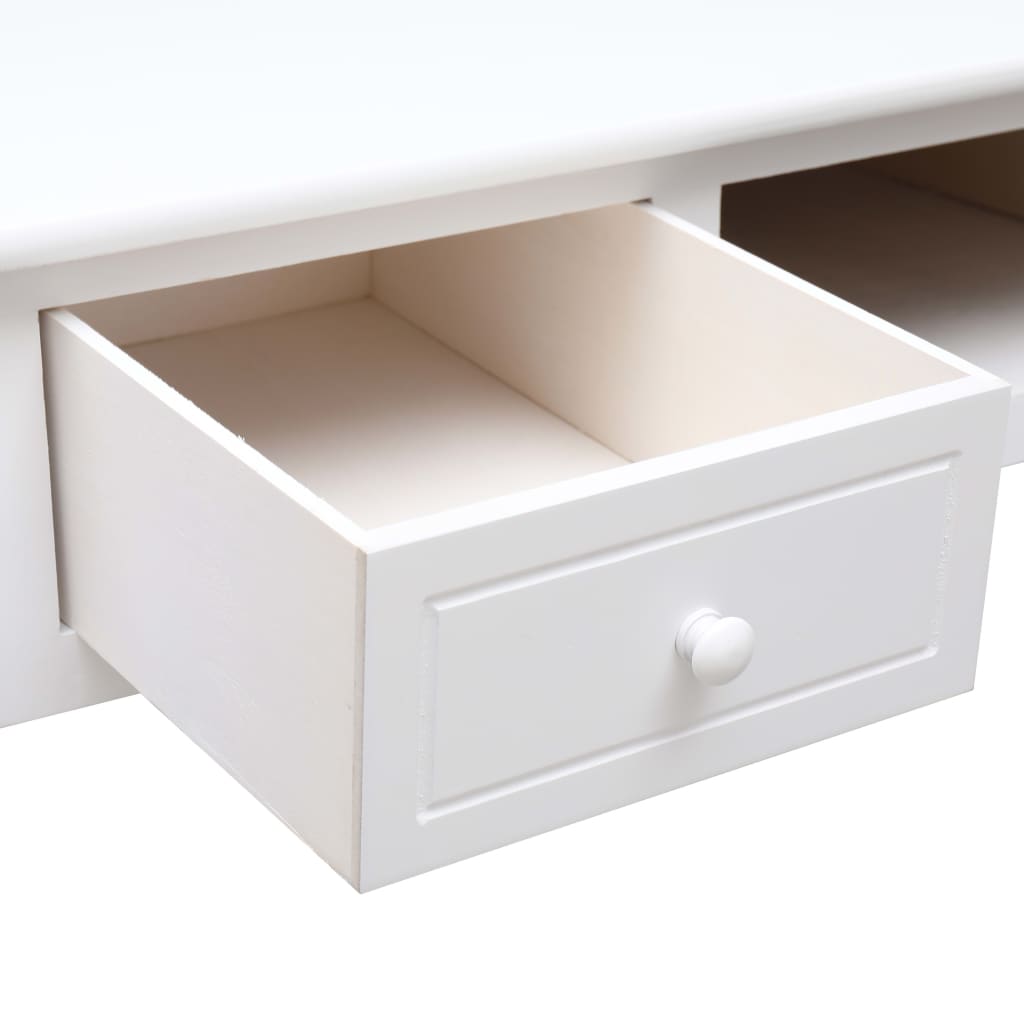 Scrivania Bianca 110x45x76 cm in Legno