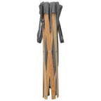 Cesto della Biancheria Pieghevole Grigio Legno e Tessuto