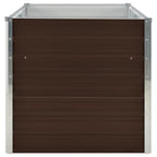 Letto di Coltura Rialzato Marrone 160x80x77cm Acciaio Zincato