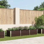 Letto Rialzato Giardino Marrone 240x80x45 cm in Acciaio Zincato