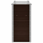 Letto Rialzato Giardino Marrone 160x40x77 cm in Acciaio Zincato