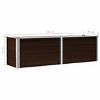 Letto Rialzato Giardino Marrone 160x40x45 cm in Acciaio Zincato