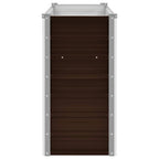 Letto Rialzato Giardino Marrone 100x40x77 cm in Acciaio Zincato