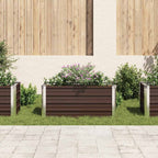 Letto Rialzato Giardino Marrone 100x40x45 cm in Acciaio Zincato
