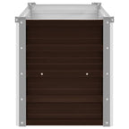 Letto Rialzato Giardino Marrone 100x40x45 cm in Acciaio Zincato