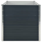 Fioriera Rialzata Antracite 160x80x77 cm in Acciaio Zincato