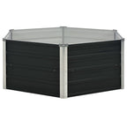 Fioriera Antracite 129x129x45 cm in Acciaio Zincato
