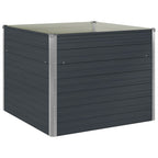 Fioriera Rialzata Antracite 100x100x77 cm in Acciaio Zincato