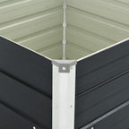Fioriera Rialzata Antracite 100x100x77 cm in Acciaio Zincato