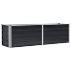 Letto Rialzato Giardino Antracite 160x40x45 cm Acciaio Zincato