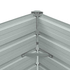 Fioriera per Giardino Antracite 100x40x45 cm in Acciaio Zincato