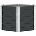 Fioriera per Giardino Antracite 129x129x77cm in Acciaio Zincato