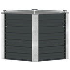 Fioriera per Giardino Antracite 129x129x77cm in Acciaio Zincato