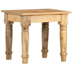 Tavolino di Servizio 43x43x40 cm Legno Massello di Mango