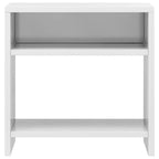 Comodini 2 pz Bianco Lucido 40x30x40 cm in Legno Multistrato