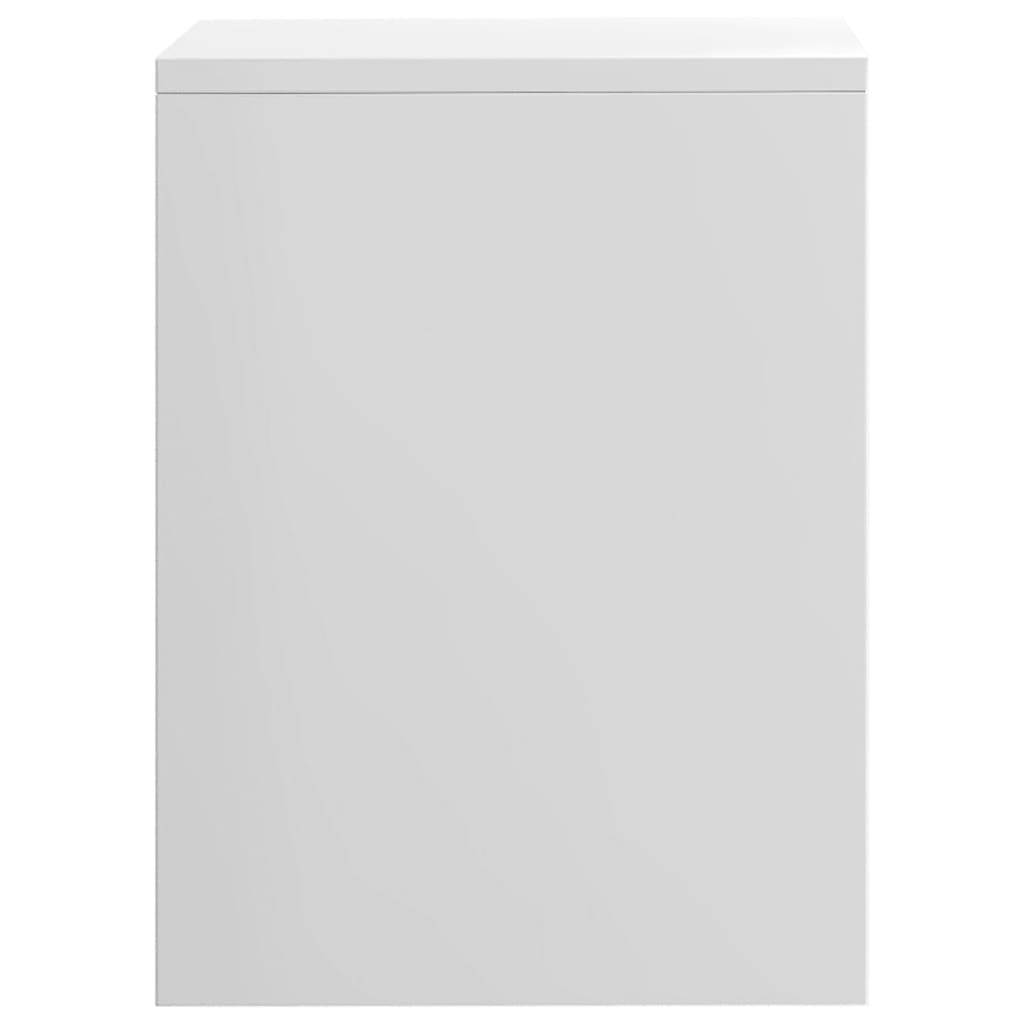 Comodini 2 pz Bianco Lucido 40x30x40 cm in Legno Multistrato