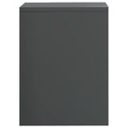 Comodino Grigio Lucido 40x30x40 cm in Legno Multistrato