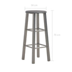 Sgabelli da Bar 2 pz Antracite MDF