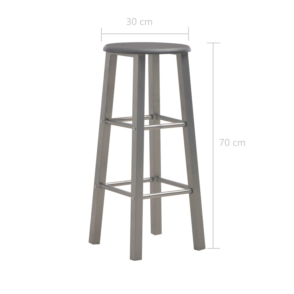 Sgabelli da Bar 2 pz Antracite MDF