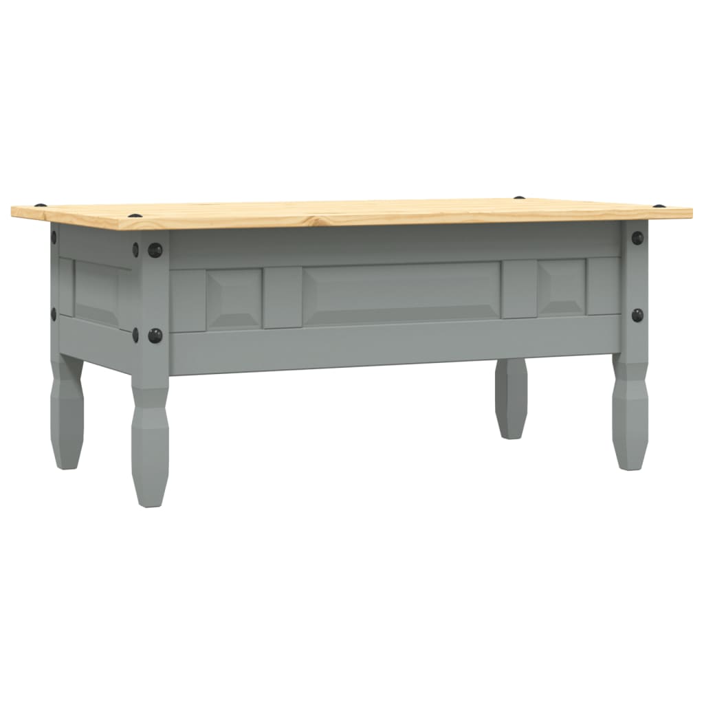 Tavolino Caffé Pino Messicano Corona Range Grigio 100x55x44 cm
