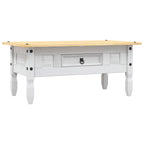 Tavolino Caffé Pino Messicano Corona Range Bianco 100x55x44 cm