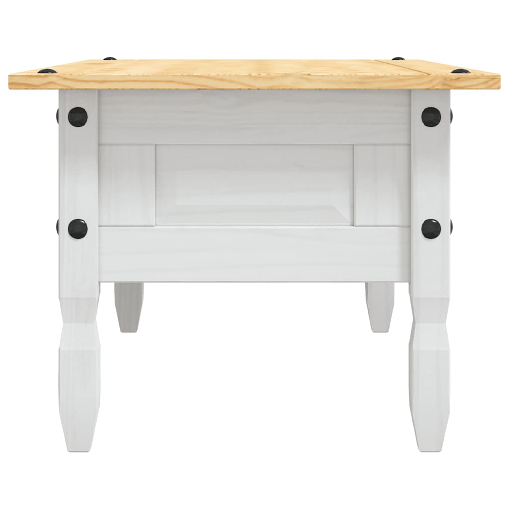 Tavolino Caffé Pino Messicano Corona Range Bianco 100x55x44 cm