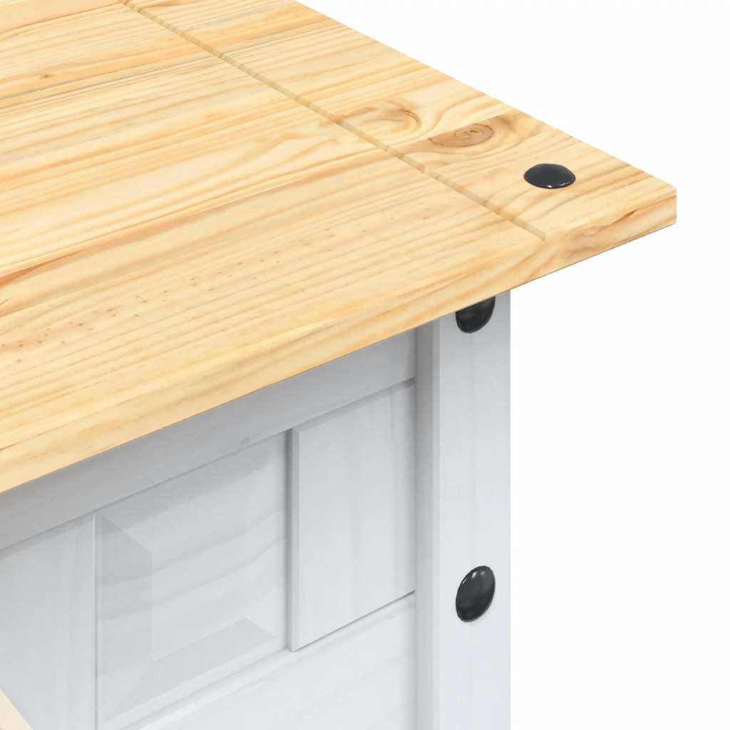 Tavolino Caffé Pino Messicano Corona Range Bianco 100x55x44 cm