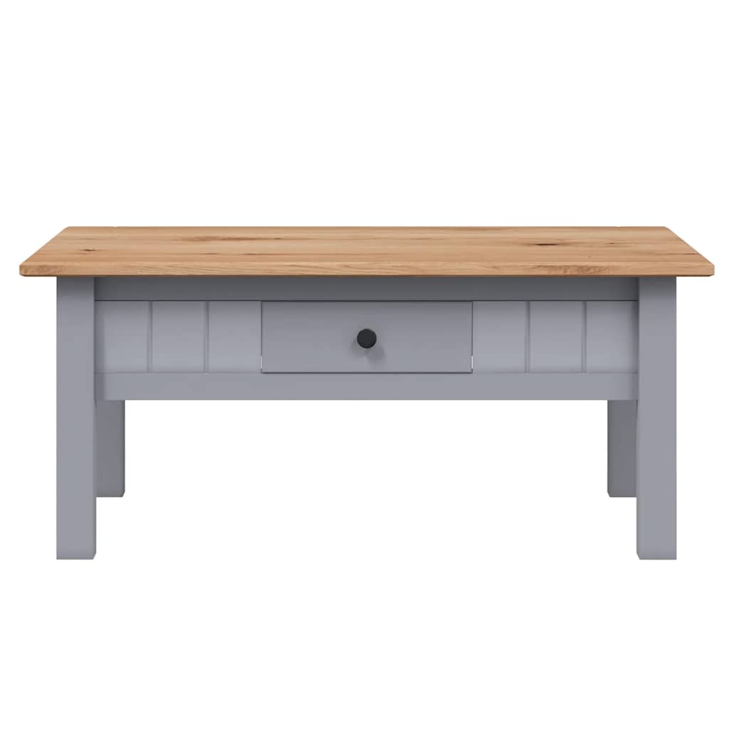 Tavolino Salotto Grigio 100x60x43,5cm Pino Massello Panama Range
