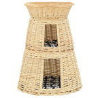 Set Ceste per Gatti con Cuscini 3 pz 47x34x60 cm Salice Naturale