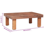 Tavolino da Salotto 60x45x23 cm in Legno Massello di Mogano