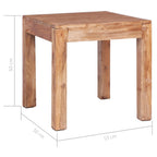 Tavolino da Salotto 53x50x50 cm in Legno Massello di Mogano