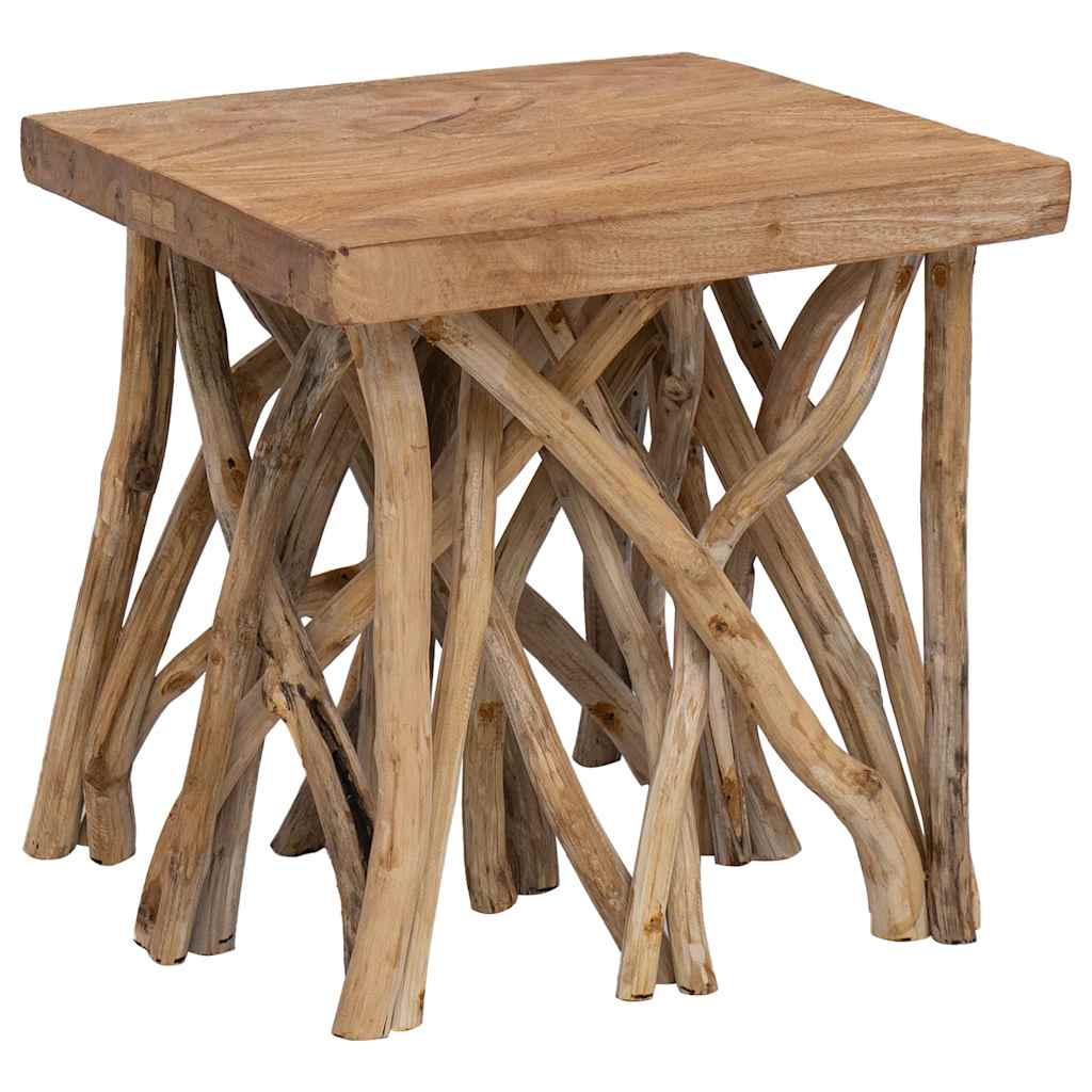 Tavolo con Tronchi 40x40x40 cm in Legno di Recupero Misto
