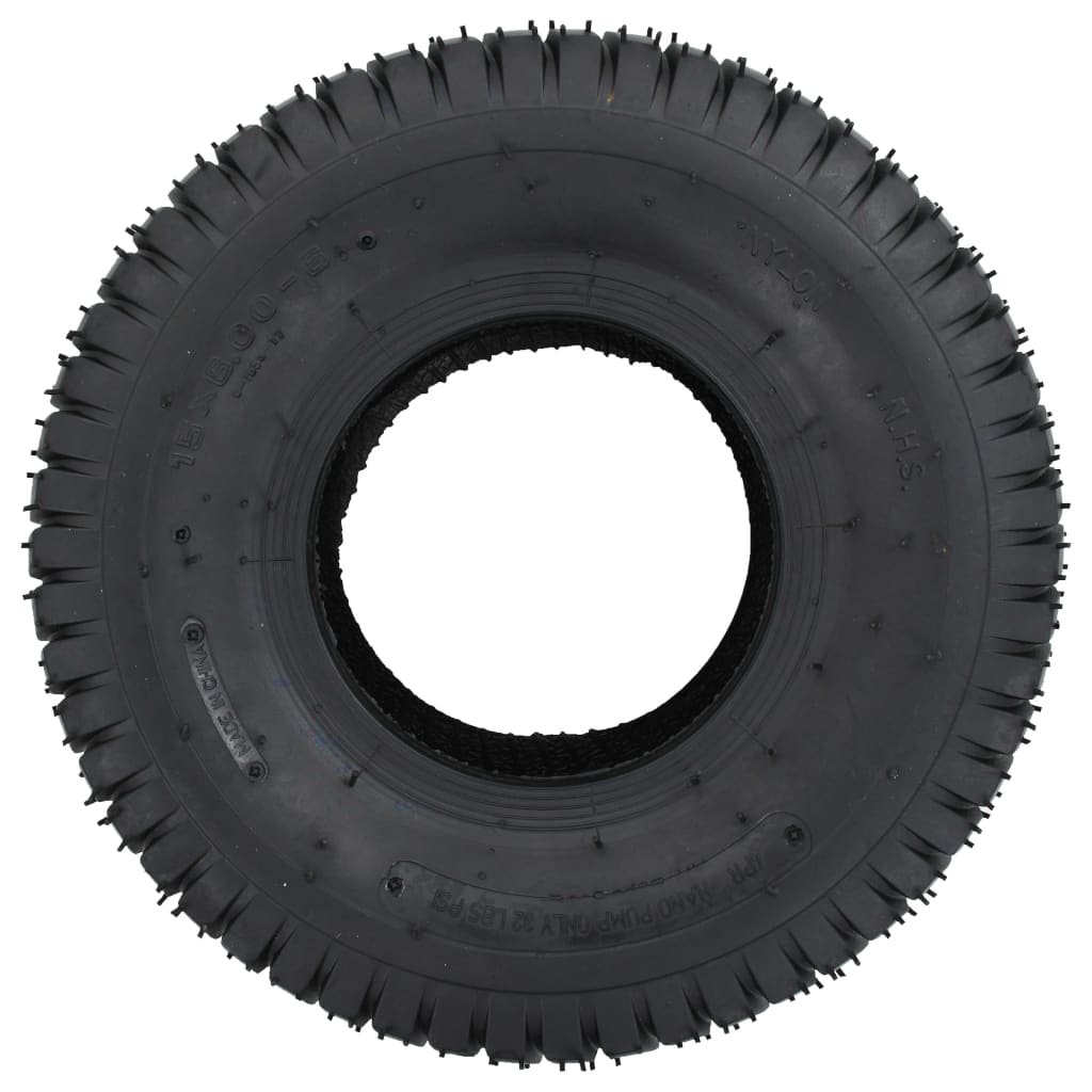 Ruote per Carriola 2 pz 15x6.00-6 4PR Gomma Antiforatura