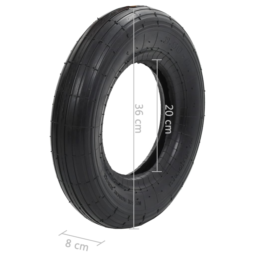 Ruota per Carriola 3,50-8 4PR in Gomma Resistente