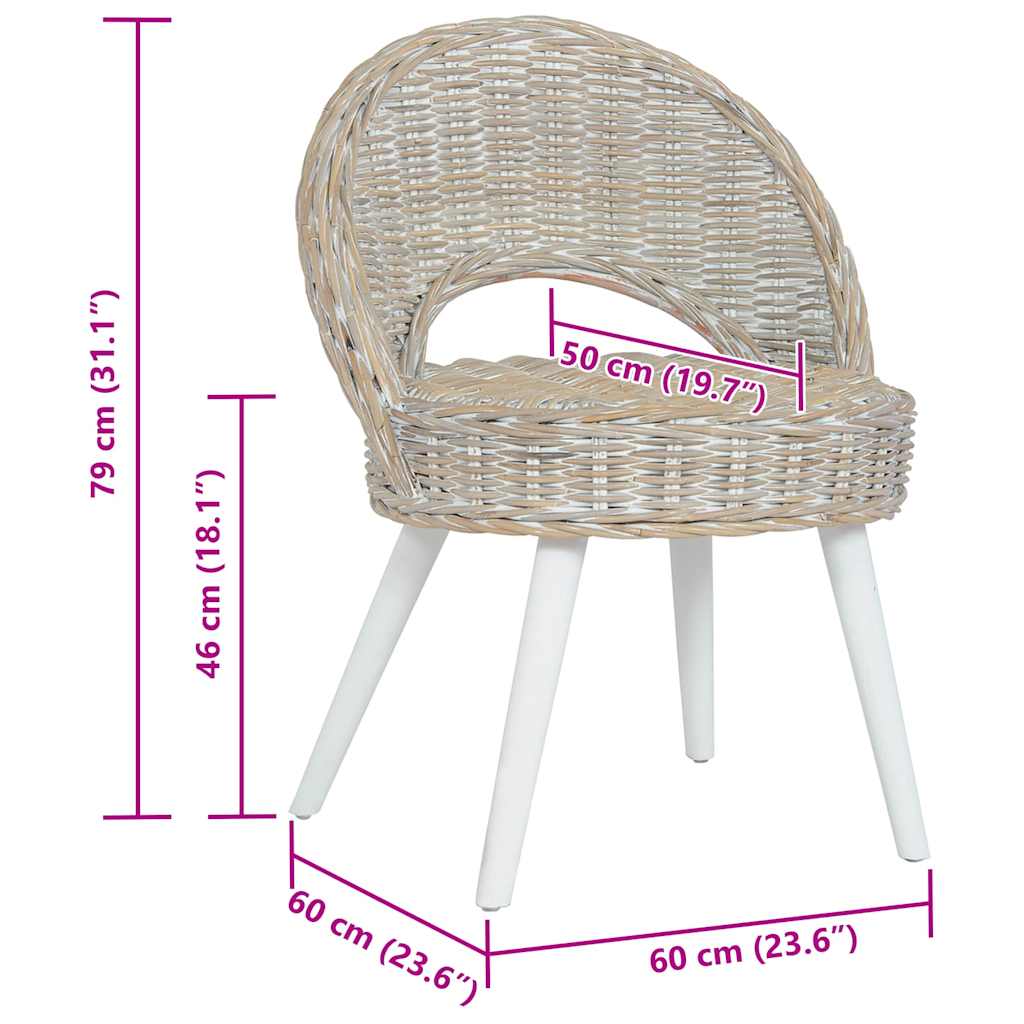 Poltrona in Rattan Kubu Bianco