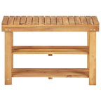 Scarpiera 70x32x46 cm in Legno Massello di Acacia