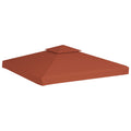 Copertura Superiore Gazebo a 2 Strati 310g/m² 3x3m Terracotta