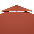 Copertura Superiore Gazebo a 2 Strati 310g/m² 4x3m Terracotta