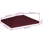 Copertura Superiore per Gazebo 310g/m² 3x4m Bordeaux