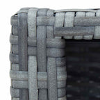 Scalino per Spa Grigio in Polyrattan 92x45x25 cm