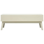 Tavolino Salotto 2 Cassetti Intagliati Grigio 110x50x40cm Legno